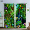 Cartoon Animal Curtains Pet Cat Dog Lion Leopard Elephant Giant Panda Fox Monkey Rabbit Penguin Whale Children's Printed Curtain