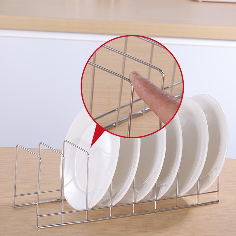 1/2pcs Stainless Steel Dish Desktop Draining Rack Buy Land Home Cutlery Dishes Pot Lid Racks Kitchen Storage Space Saving Tools