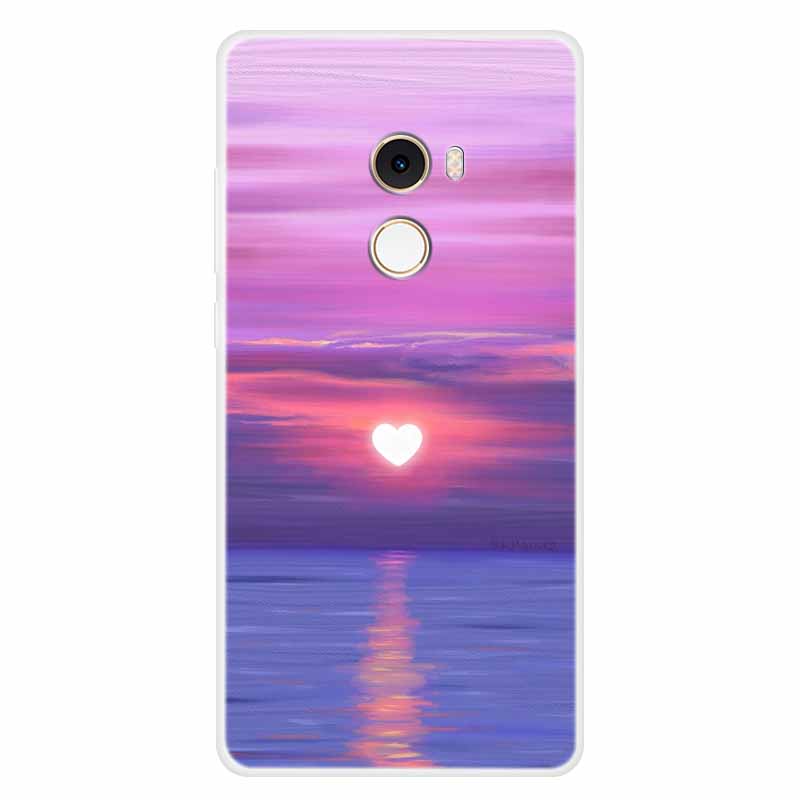 For Xiaomi Mix 2 Case Luxury Soft Silicone Back Cover Case For Xiaomi Mi Mix2 MDE5 Coque TPU Cartoon Bumper Funda Cute Shell