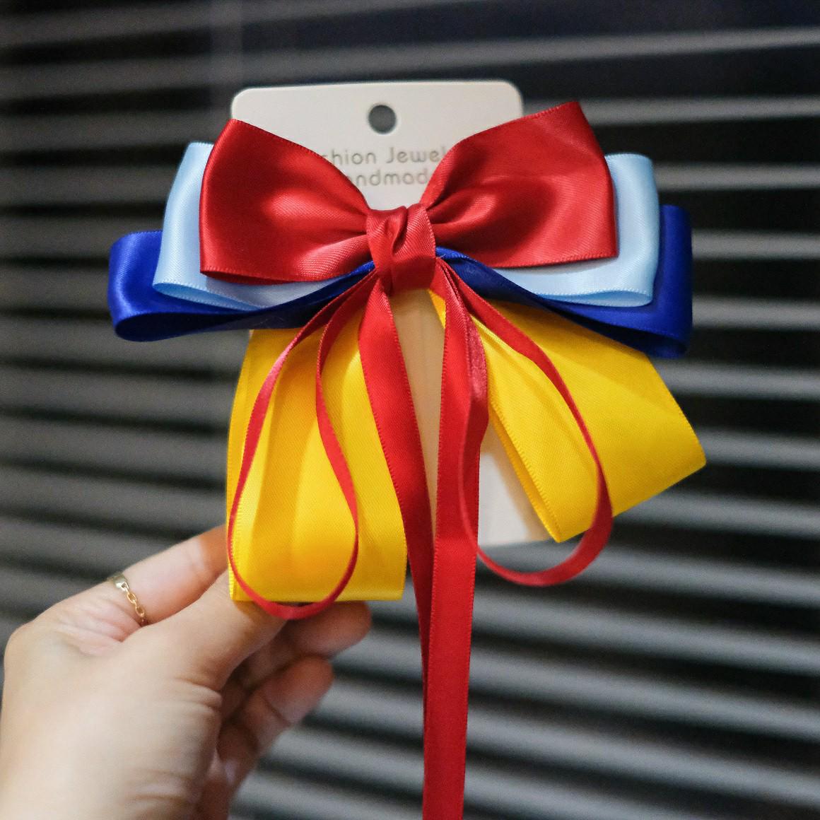 Snow White Princess Bow Hair Clip for Girls