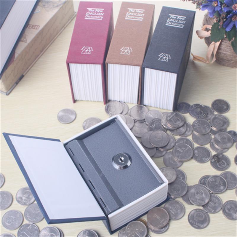 Piggy Bank Dictionary Mini Safe Box Book Money Hidden Secret Security Safe Lock Cash Money Coin Storage Jewellery Key Locker