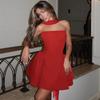 New Fashion Back Zipper Strapless Short Dress