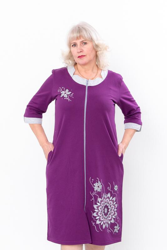 Halat Fleece cu Fermoar pentru Femei – Material Moale & Imprimeu Elegant, Sezon Mediu, 8004-023-33 HC