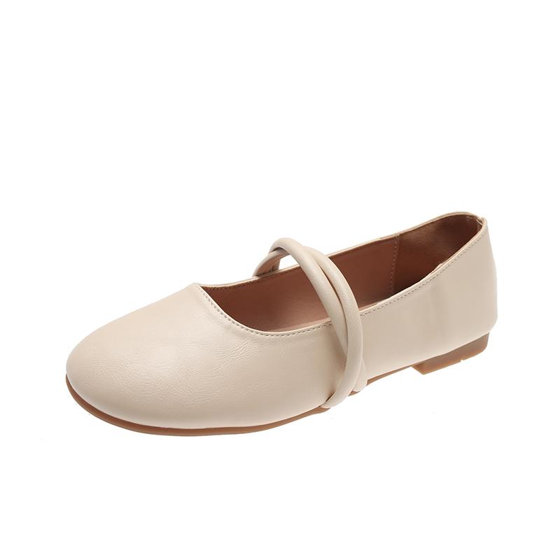 

Модная обувь для женщин 2025 Высокое качество Круглый носок Женские балетки Легкие балетки Мэри Джейн Однотонные Слипоны Женские Повседневные Лоферы Неглубокие 43 бежевый