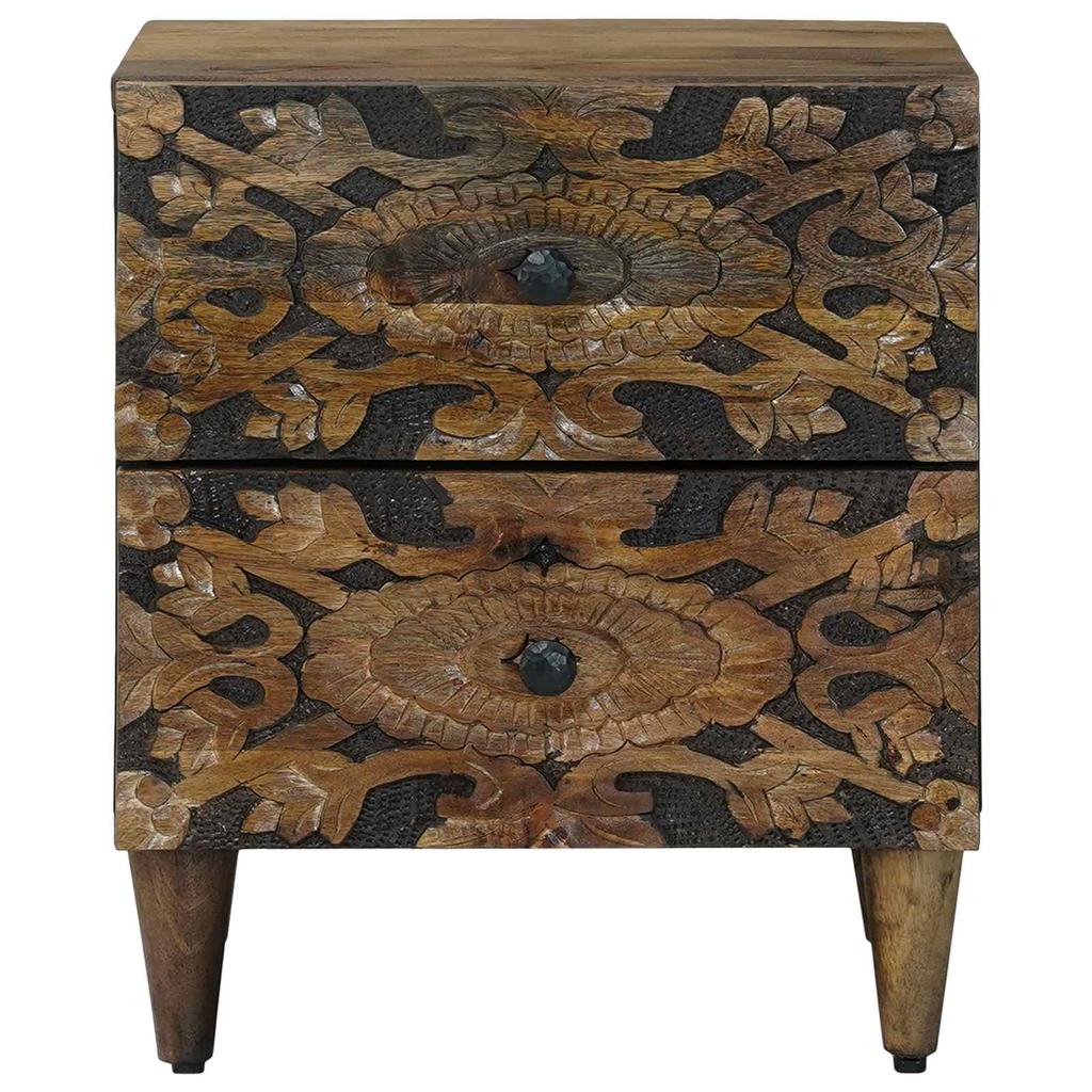 Nightstand Brown 40 x 33.5 x 46 cm Solid Mango Wood