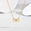 Wind Stainless Steel 8-Shaped Infinity Zircon Necklace Niche Exquisite Collarbone Chain Female 2422