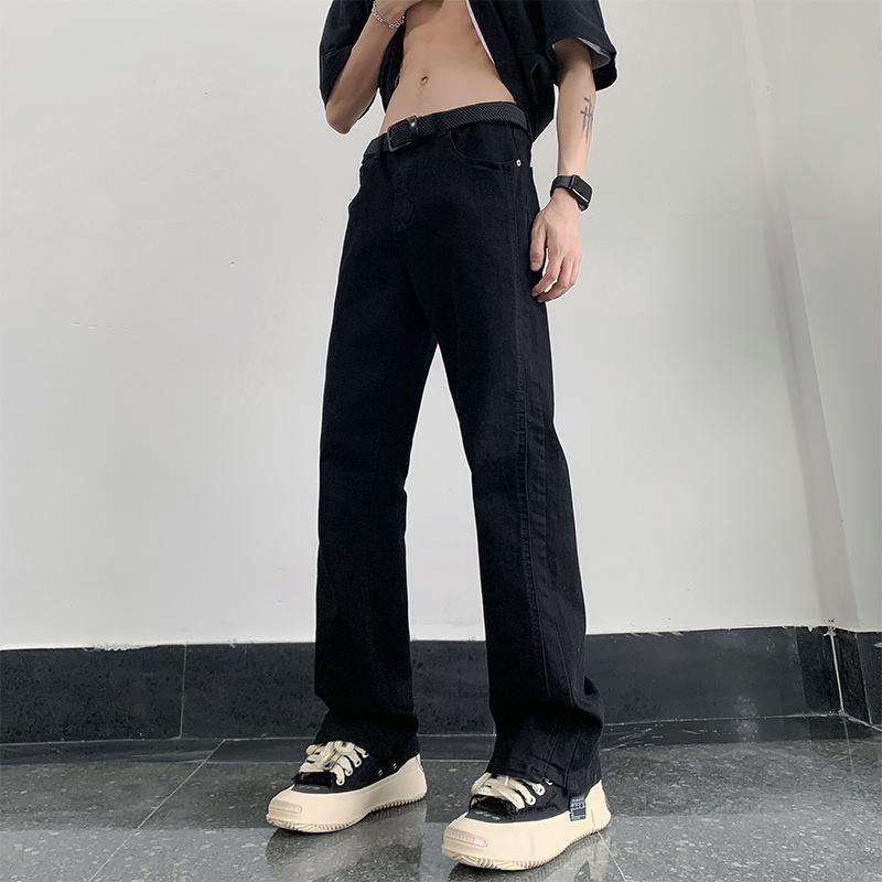 

American Retro Jeans Men s Autumn Casual Pants Trendy Brand Boys American High Street Trousers Versatile Straight Pants Trendy 3XL чорний
