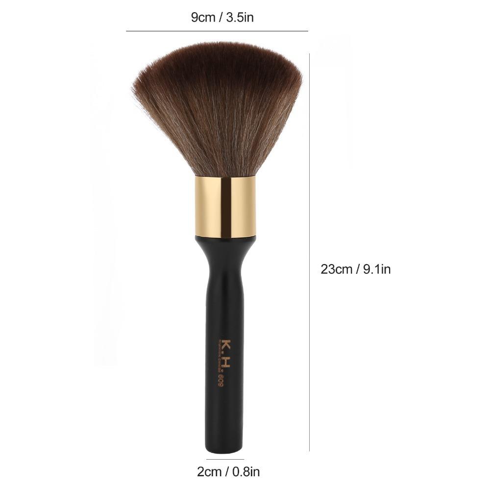 Black Color Neck Duster Brush Long Handle Hair Cutting Duster Brush  For Salon