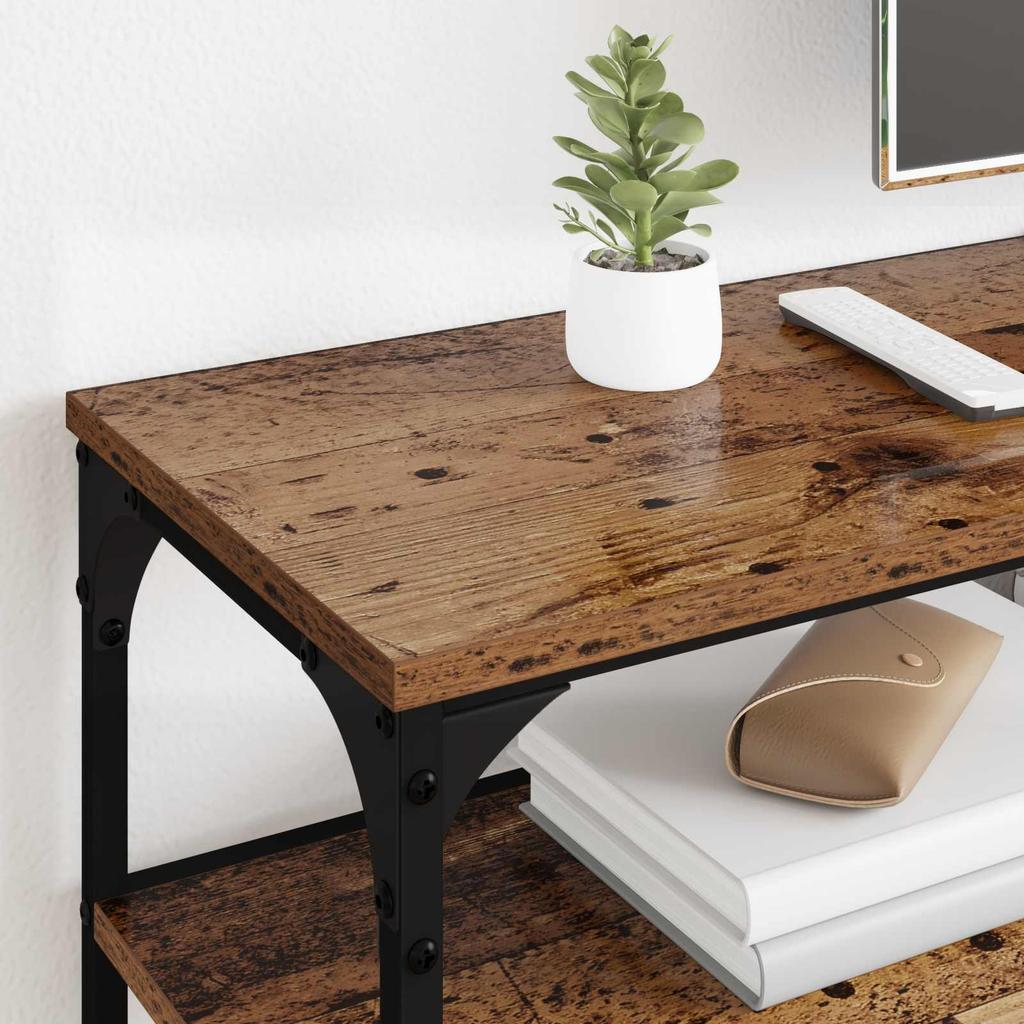 TV Stand Reclaimed Wood 160 x 30 x 50 cm Engineered Wood and Iron