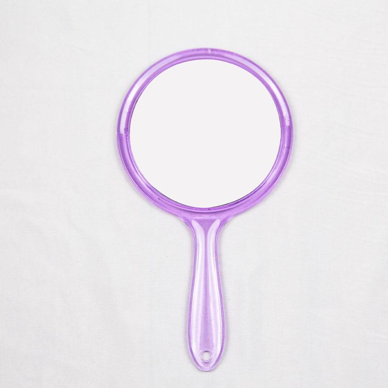 Portable Double-Sided Makeup Mirror with Magnifying Side and Printed Logo