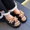 Summer Girls' Sandals Non-Slip Soft Sole Home Bathing Big Kids Parent-Child Girls Princess Outdoor Fashion Sandals