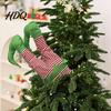 Animated Holiday Tree Decorations Christmas Swinging Leg Ornament Electric Hanging Santa Legs for Tree Plush
