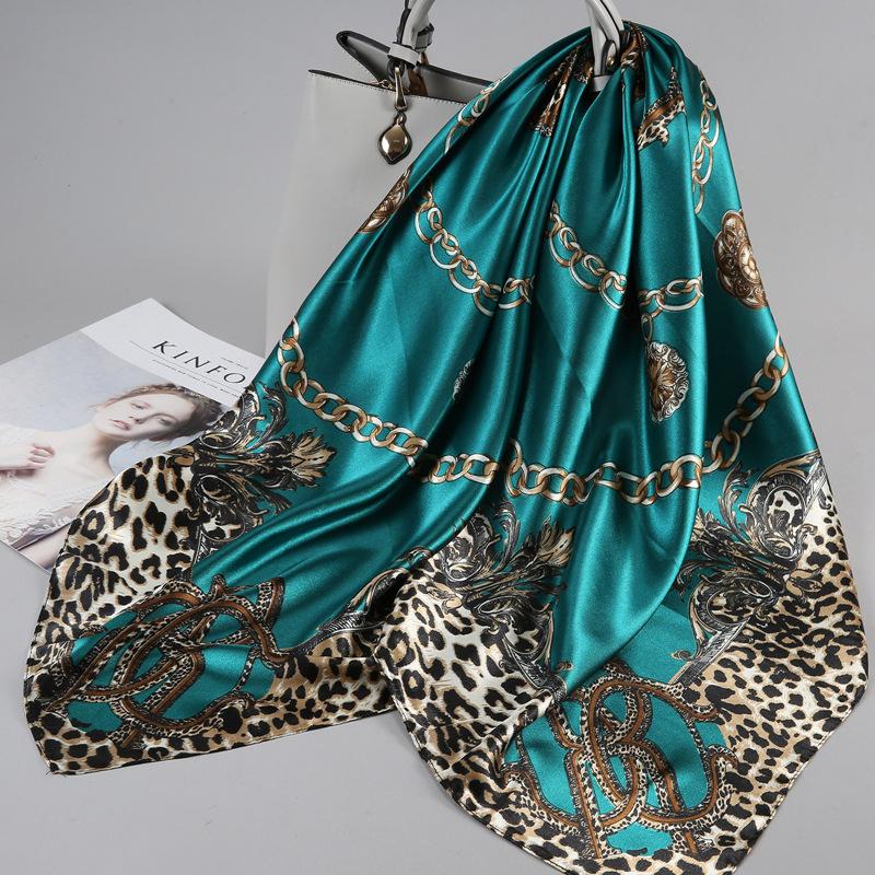 90 Square Scarves, Silk Scarves, Women's New Spring and Summer High-end Sense Versatile, Thin Scarves, Shawls Outside