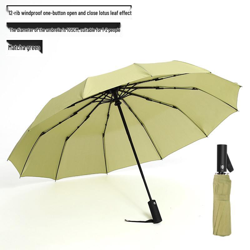 Enhanced Automatic Folding Umbrella for Men & Women: Dual-Use Sun & Rain Protection with Thickened Sunshade & UV Shield