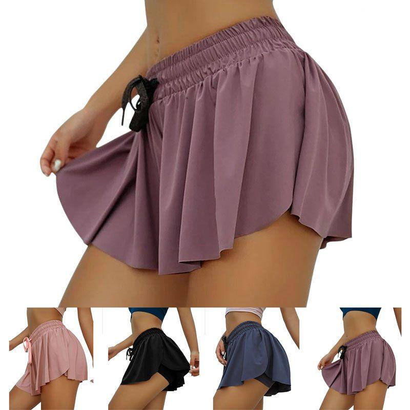 Pleated Women Athletic Tennis Sports Skirts With Shorts Mini Underwear Skirts