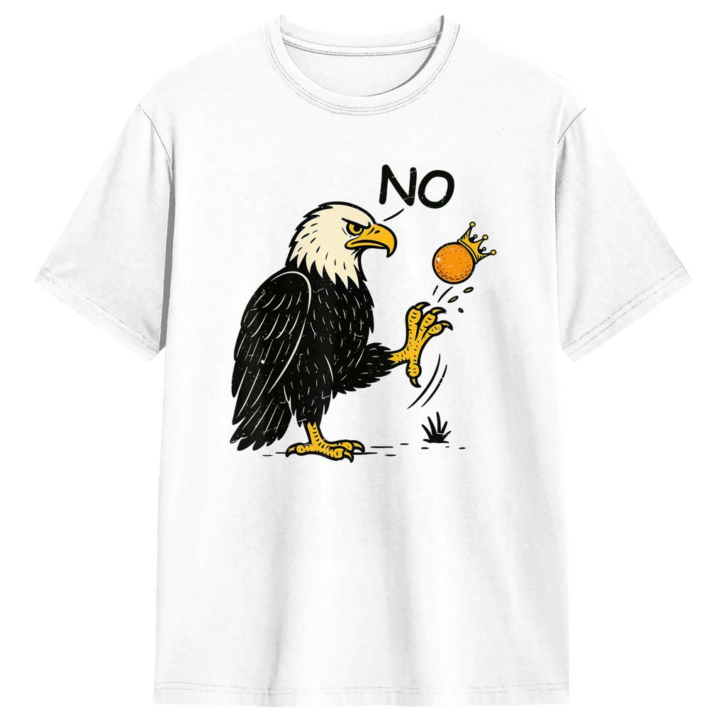 Humor No King Anti Monarchy TShirt for Unisexs Clothing Womens Clothing Cotton T Shirt Gift Idea 2026 Summer New T Shirt