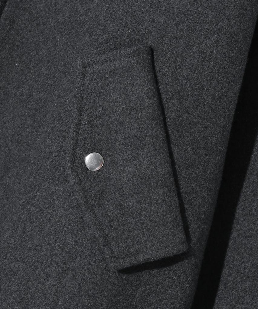 Trillion Wol Elleboogpatch 2-Weg Harrington Jas (Houtskool)