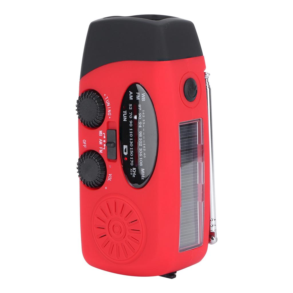 QQT088 ABS Solar Energy Emergency Multifunction Hand Crank Radio Support FM AM Flashlight