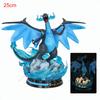 Anime Special Effects Figure Mega Charizard XY Greninja Gengar Mewtwo Three Form Evolution Led Light PVC Model Toys