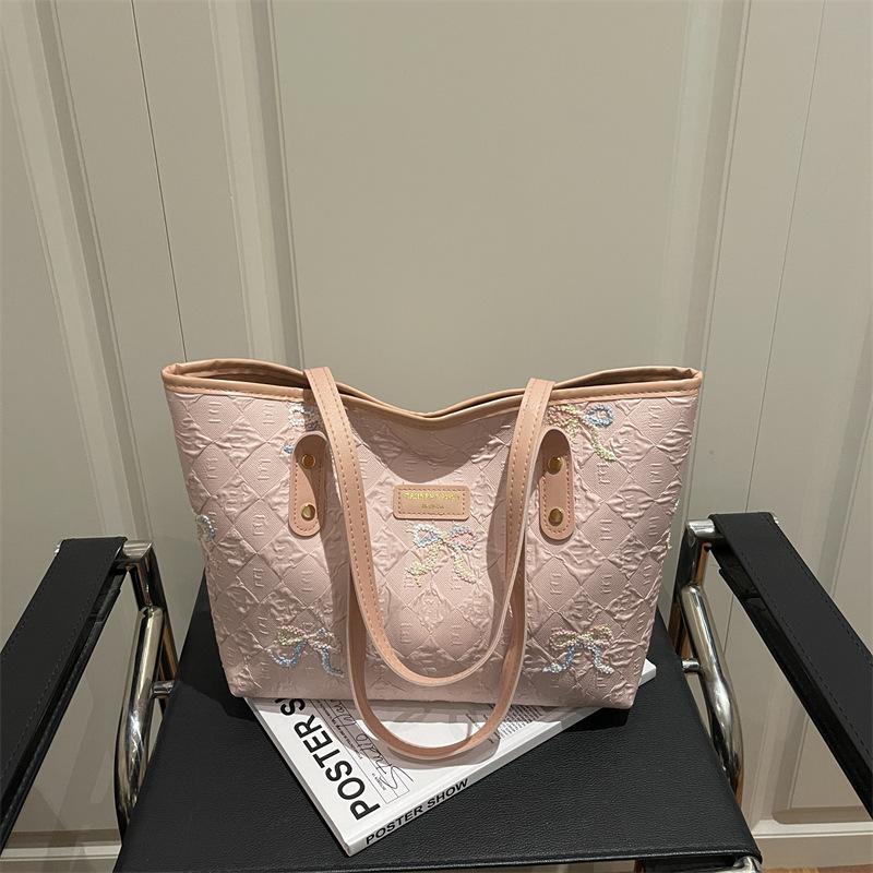 New Student Class Shoulder Armpit Large Capacity Commuting Leisure Tote Bag Dopamine Printed Bag