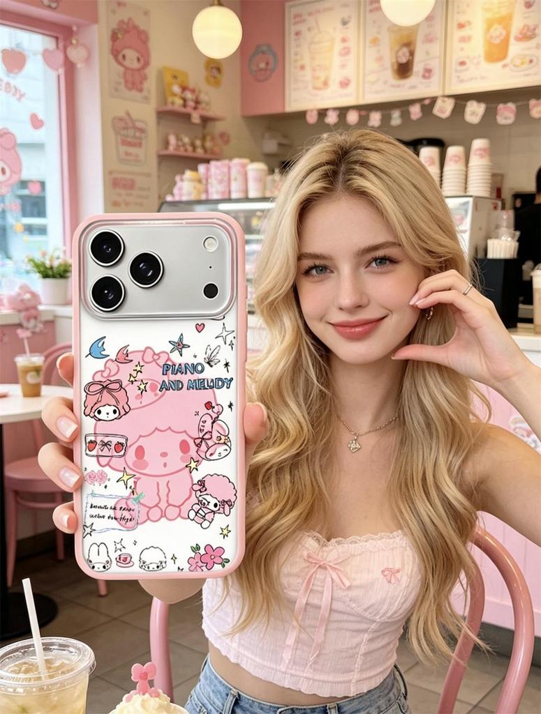 Influencer Melody Frosted Skin Feel Drop Protection Phone Case for Apple PROMAX 17/16/15/14/13.