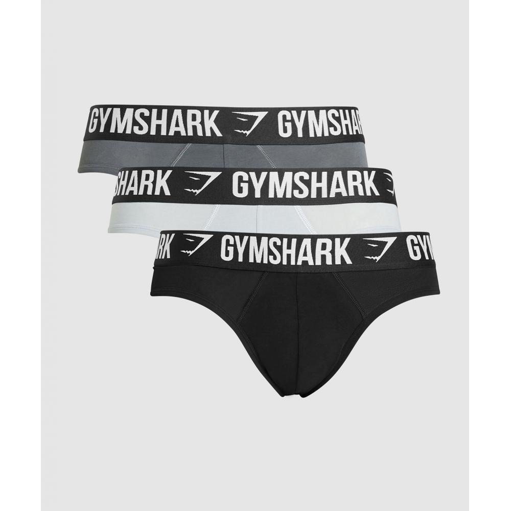 

Трусы GYMSHARK 3PK Черные Смольно-серые Светло-серые A5A3Y BCCW