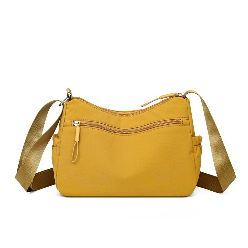 Women Nylon Crossbody Bag Multi Pocket Shoulder Handbag with Adjustable Strap