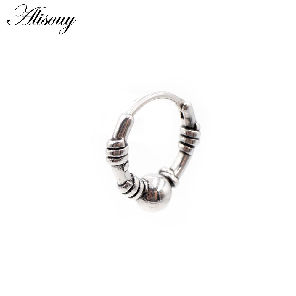 

Alisouy 1 шт., серьги-кольца в стиле панк, готики, из нержавеющей стали, простые круглые серьги-кольца, рок-ролл, мужские и женские ювелирные изделия в стиле хип-хоп