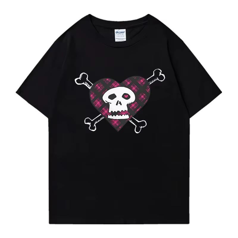 Avril Lavigne Logo Punk Rock Lata 2000 Koszulka Mężczyźni Kobiety Vintage Hip Hop Streetwear Unisex Czarny Luźny Codzienna Odzież