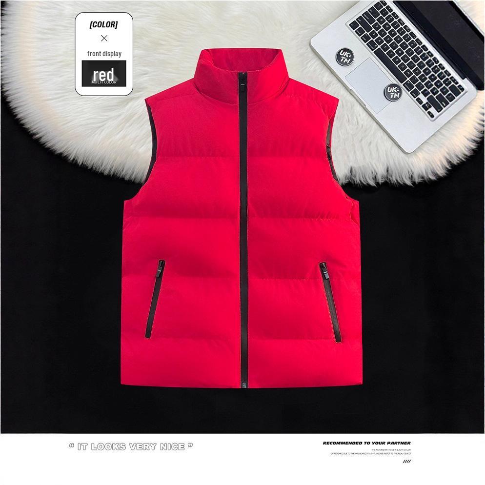 Popular Plus Size Men's Casual Vest - Loose and Warm Down Cotton for Autumn/Winter