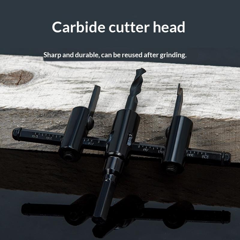 Adjustable Aircraft Hole Opener Corrosion Resistant Hole Cutter for Woodworking Drywall Ceiling Plasterboard Opening Repair Work