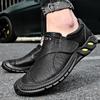 Übergröße Herren Sneaker Frühling Herbst Freizeitschuhe Atmungsaktive Slipper Leder Flache Schuhe Herrenmode Bequeme Laufschuhe
