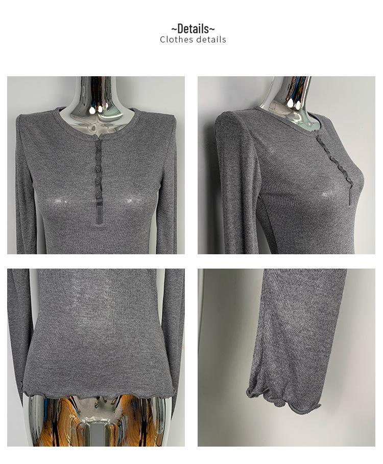 Korean Dongdaemun Sheer Slimming Long Sleeve Top for Women