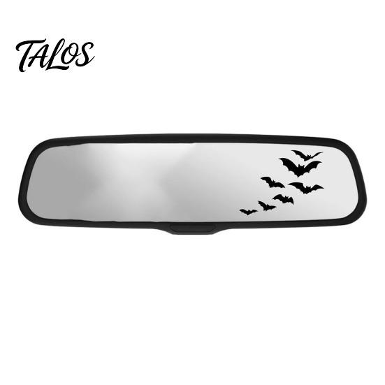 Eerie Bat Design Stickers Flying Car Rearview Mirror Stickers, PVC Decals for Vehicle Decorative Wall Home Exterior Decoration, Waterproof Vinyl