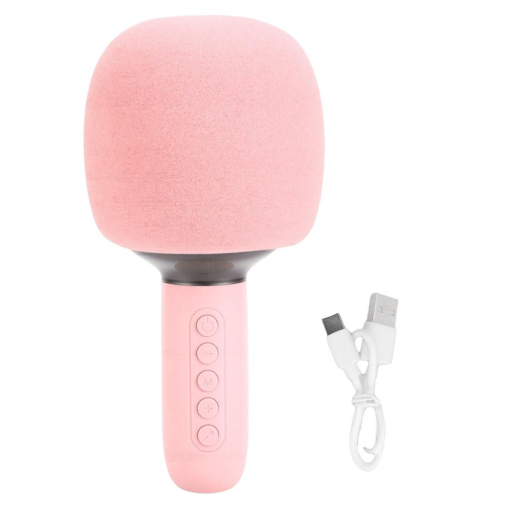 Wireless Bluetooth Karaoke Microphone Machine Portable Handheld Mic Speaker with RGB Lights 3.5mm AUX Jack 5 Sound
