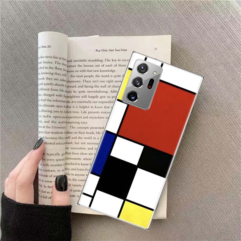 TOPLBPCS Mondrian Grid Phone Case for Samsung A17 A37 A57 A54 A14 A24 A34 A07 A04S A02S A12 A22 A32 A52S A16 A26 A36 A56 A72 Gal