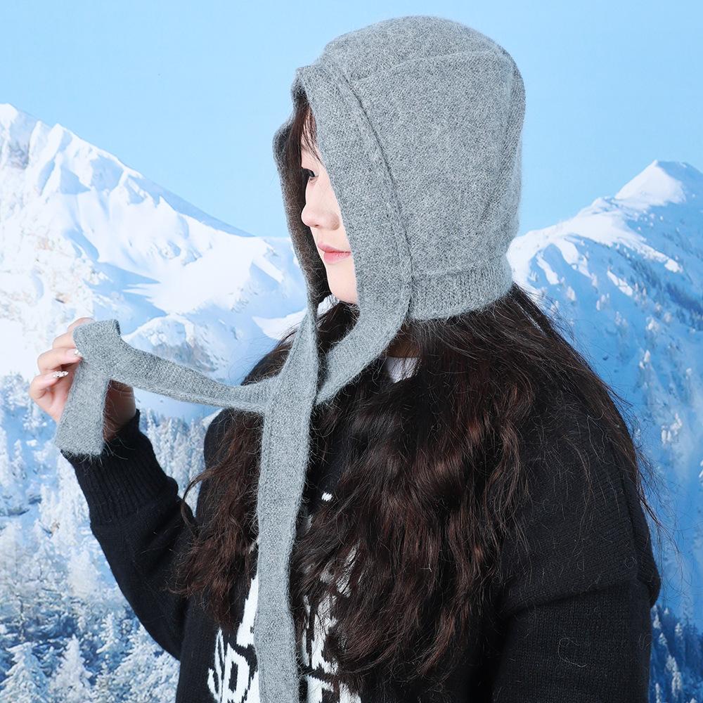 Snowy Atmosphere Knitted Raffa Hat Winter Ear Protection Cute Pullover Hat Versatile Warm Hat