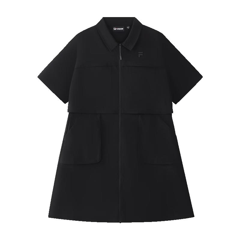 FILA FUSION Women s Cool-Touch Woven Polo Dress M