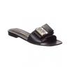 Ferragamo Lyana Leather Sandal Black
