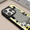 Creative cartoon black cat pattern multifunctional makeup mirror phone case suitable for iPhone 17 16 15 14 13 12 11Pro/Max/Plus