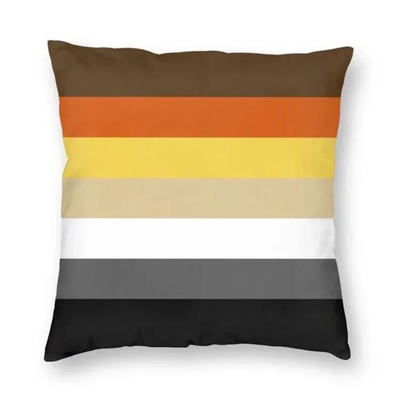 Rainbow Bear Paw LGBT Print Pillow Cover Gay Pride Rainbow Flag Cushion Cover  for Living Room Home Decor