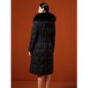 Tanboer Women's Extreme Cold Long Goose Down Jacket with Blue Fox Fur Collar TB232868