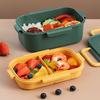 1000 ml Lunchbehälter, doppellagig, auslaufsicher, Kunststoff-Verriegelungsschnalle, Bento-Box, Haushaltsbedarf