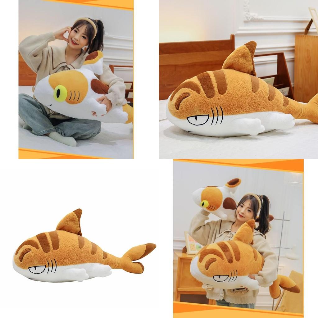 Soft And Cuddly Shark Cat Plush Stuffed Animal Unique Ocean Design For Kids