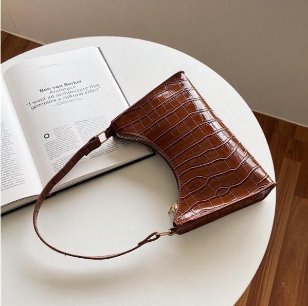 2021 Spring Stone Pattern Underarm Bag - Women's Japanese Fashion Baguette Bag