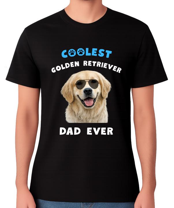 Coolest Golden Retriever Dad Ever Funny Dog Lover Gift T-Shirt Father Tee S