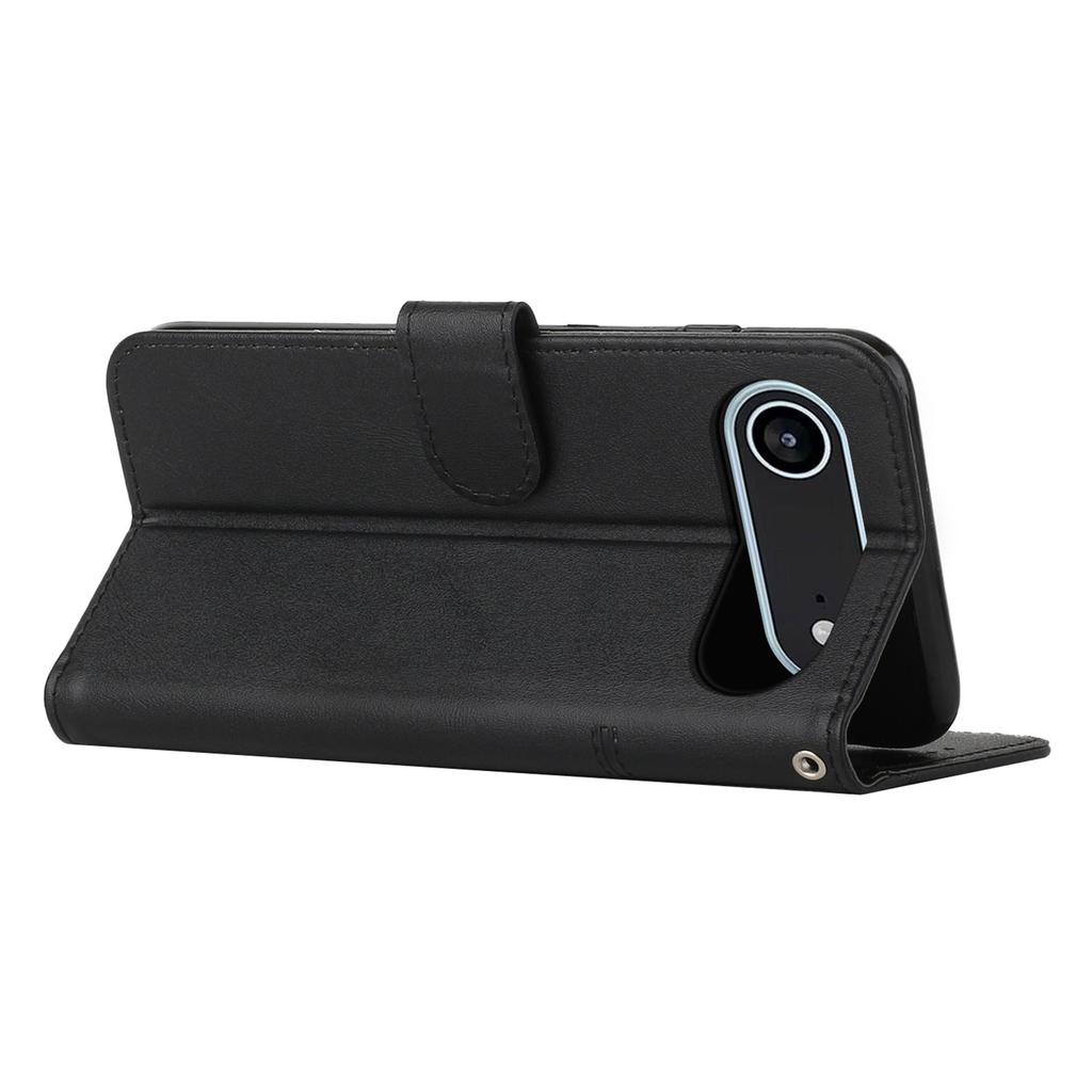 Für iPhone 17 Air Leder Handyhülle Faltbarer Ständer Brieftasche Flip Cover mit Riemen