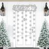Blosssound Let It Snow Winter Door Decorations Snowflake Wonderland Doorway Curtain Let It Snow Sign with Snowflake Hanging Door Streamers Holiday