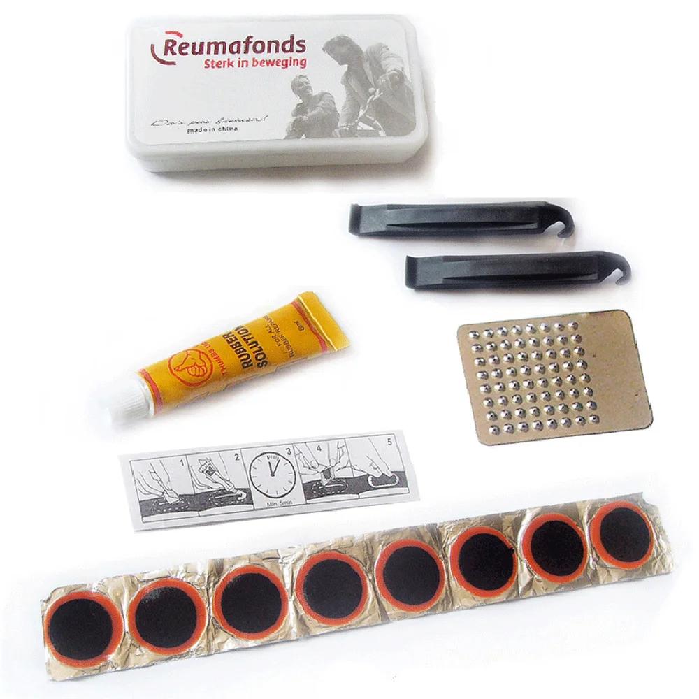 Portable Bicycle Tire Repair Kits Tools Cycling Flat Tire Repair Rubber Patch Glue Lever Set Tire Fix Kit for Bike MTB Moto Bicycle Repair Tools