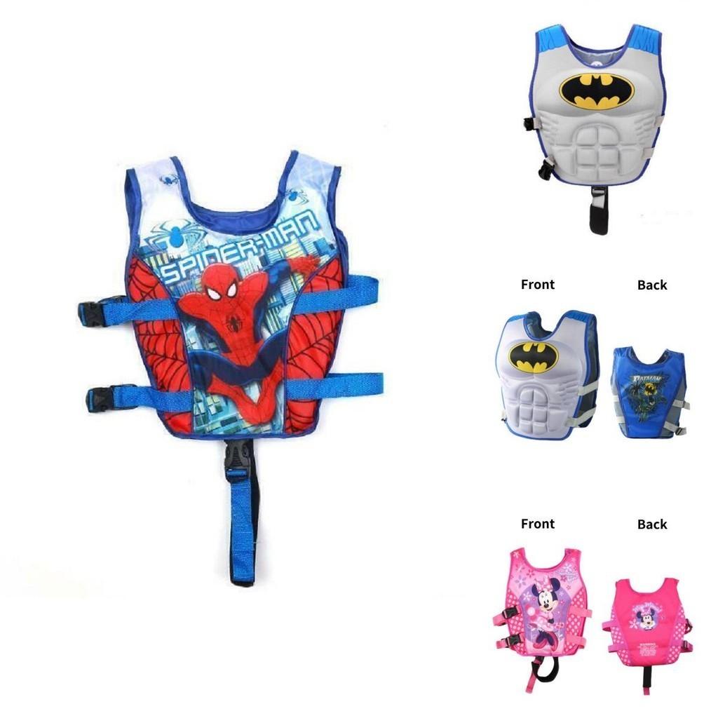 Kids' Muscle Float Vest For Water Activities Cartoon Print Polyester Fabric
